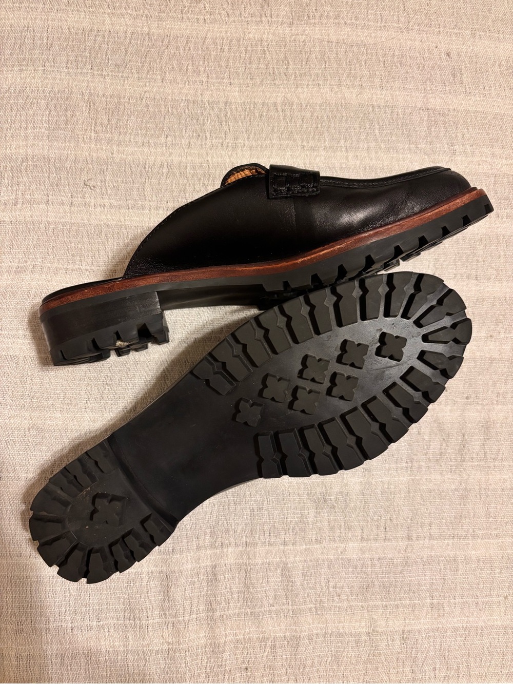 Madewell Black Leather Mule Loafers The Corinne - Picture 3 of 3
